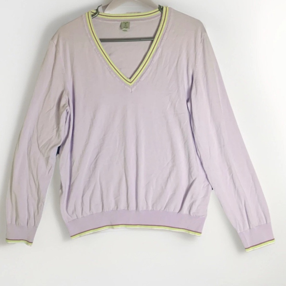 Tristan Womens Sweater XL Pastel Purple Pullover Soft Cozy Cabin-core Minimalist